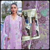Sale‼️Open Pic/Ramsha Andaz Lawn 26/Z1407/Silk Dupatta