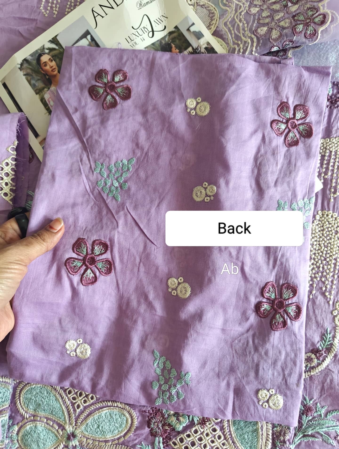 Sale ‼️Open Pic/Ramsha Andaz Lawn 26/Z1407/Silk Dupatta