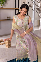 Rang Rasiya Carnation Lawn 25/Vol 2/04/Lara/Yellow/Karandi Dupatta
