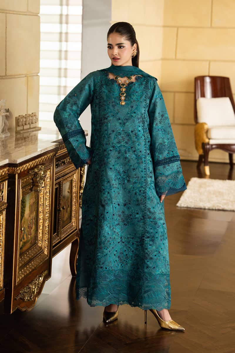 Rang Rasiya Carnation Lawn 26/Liaro/Teal/Chiffon Dupatta