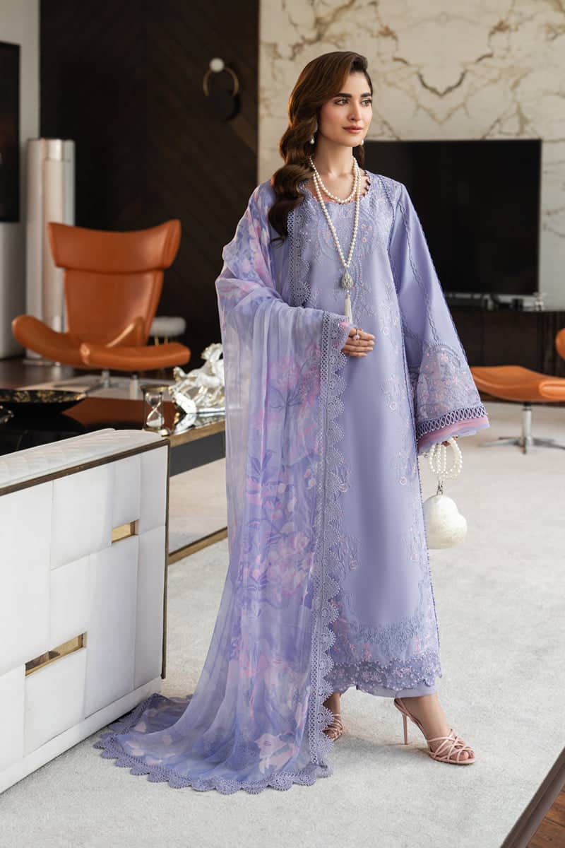 Rang Rasiya Carnation Lawn 26/Mila/Voilet/Chiffon Dupatta