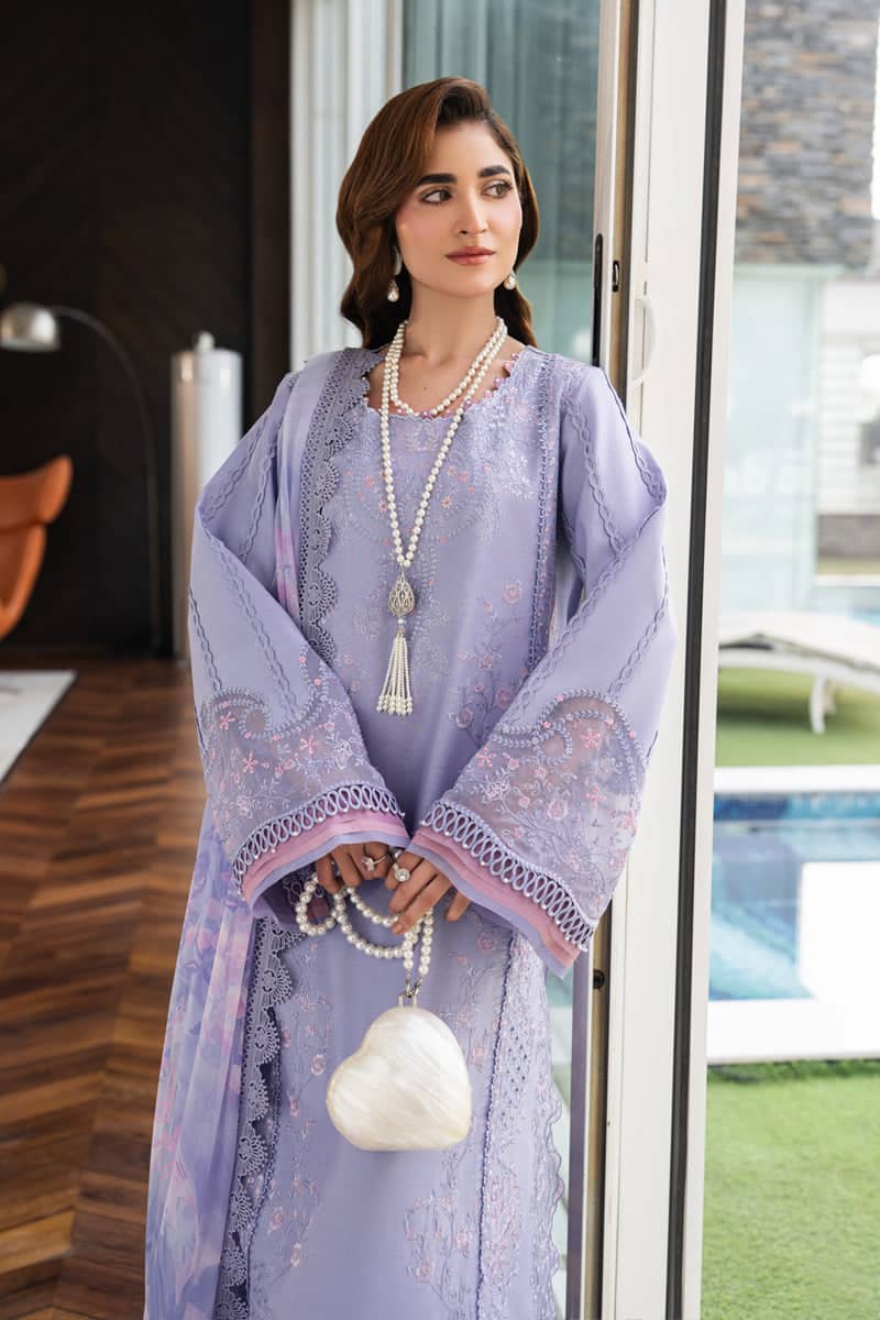 Rang Rasiya Carnation Lawn 26/Mila/Voilet/Chiffon Dupatta