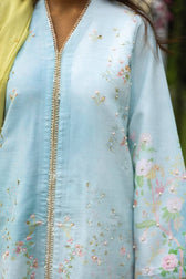 Rang Rasiya Luxe Silk/Hand Work/Feryal/Ocean Mist