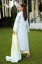 Rang Rasiya Luxe Silk/Hand Work/Feryal/Ocean Mist