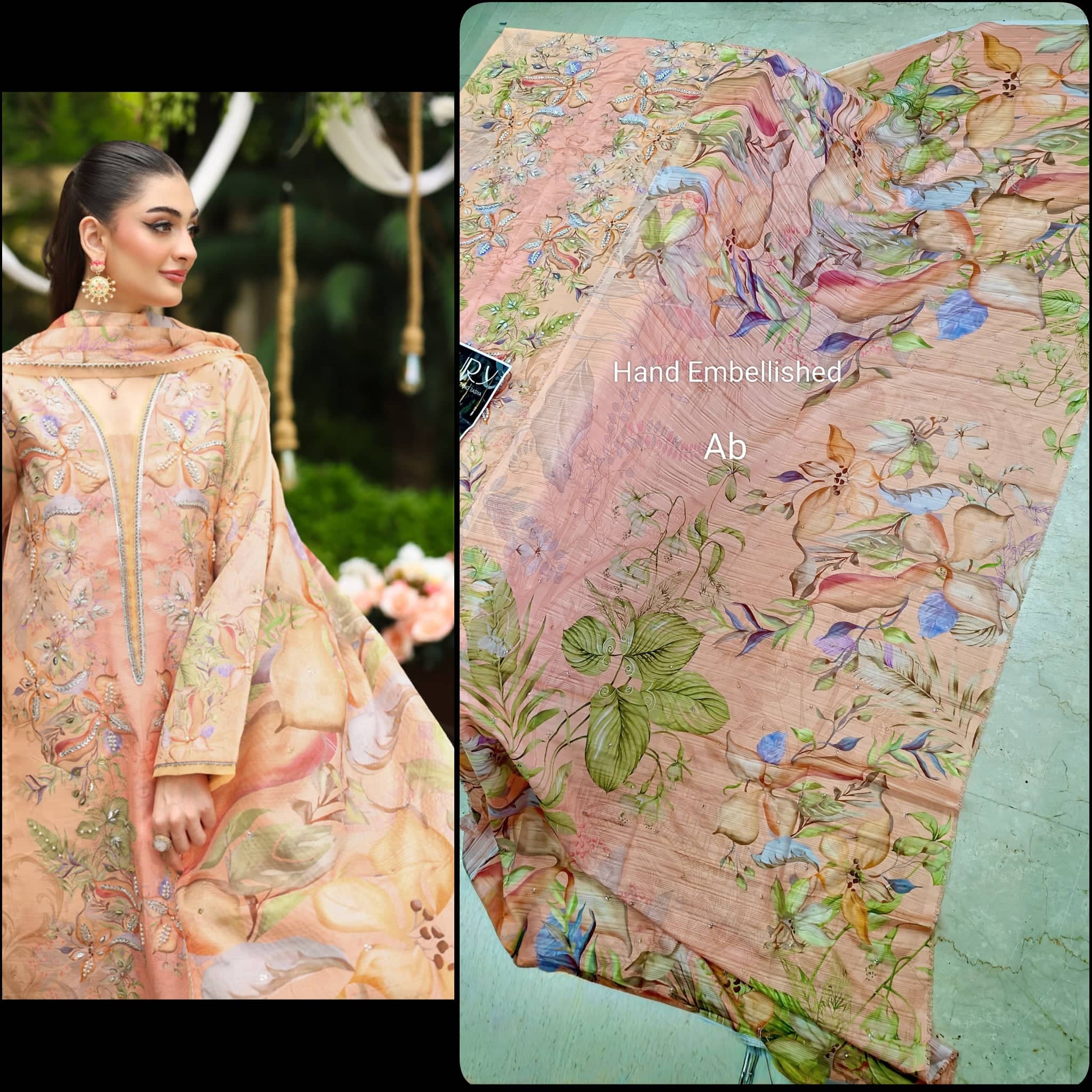 Open Pic/Rang Rasiya Luxe Silk/Hand Work/Soha