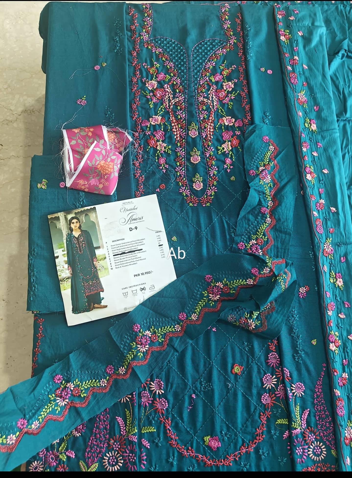 Open Pic/Republic Womens Wear Amaris/Winter/Teal/Khaddar