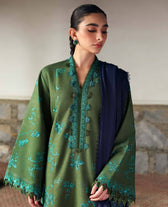 Republic Womens wear Winter Pakistani Suit Republic Womens Wear Amaris/Winter/Almira/Green/Khaddar
