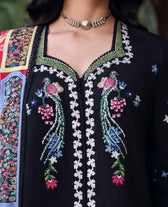 Republic Womens wear Winter Pakistani Suit Republic Womens Wear Amaris/Winter/Aveline/Black/Karandi