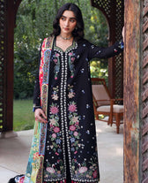 Republic Womens wear Winter Pakistani Suit Republic Womens Wear Amaris/Winter/Aveline/Black/Karandi