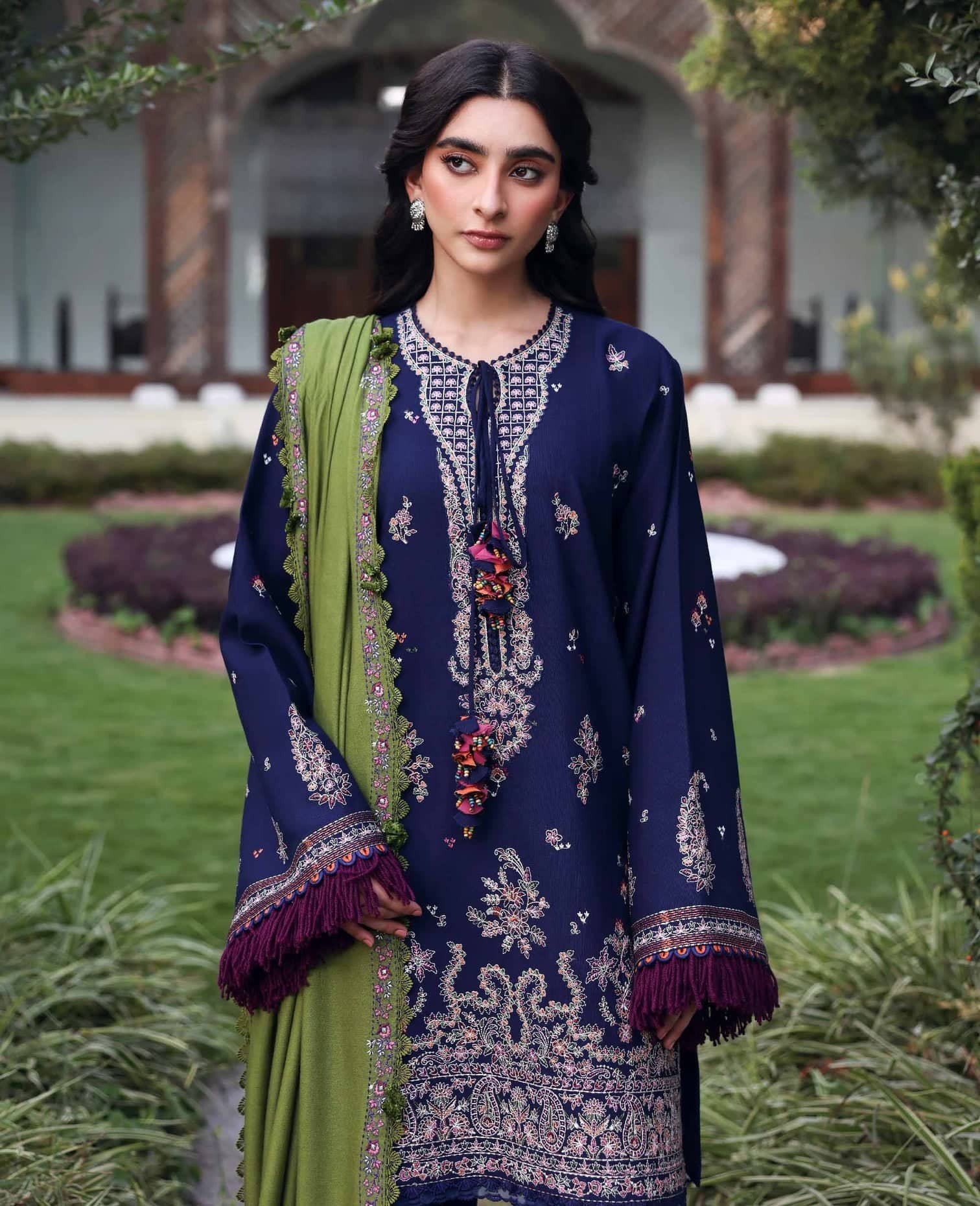 Republic Womens wear Winter Pakistani Suit Republic Womens Wear Amaris/Winter/Azura/Deep Blue/Khaddar