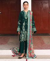 Republic Womens wear Winter Pakistani Suit Republic Womens Wear Amaris/Winter/Celeste/Emerald Green/Khaddar
