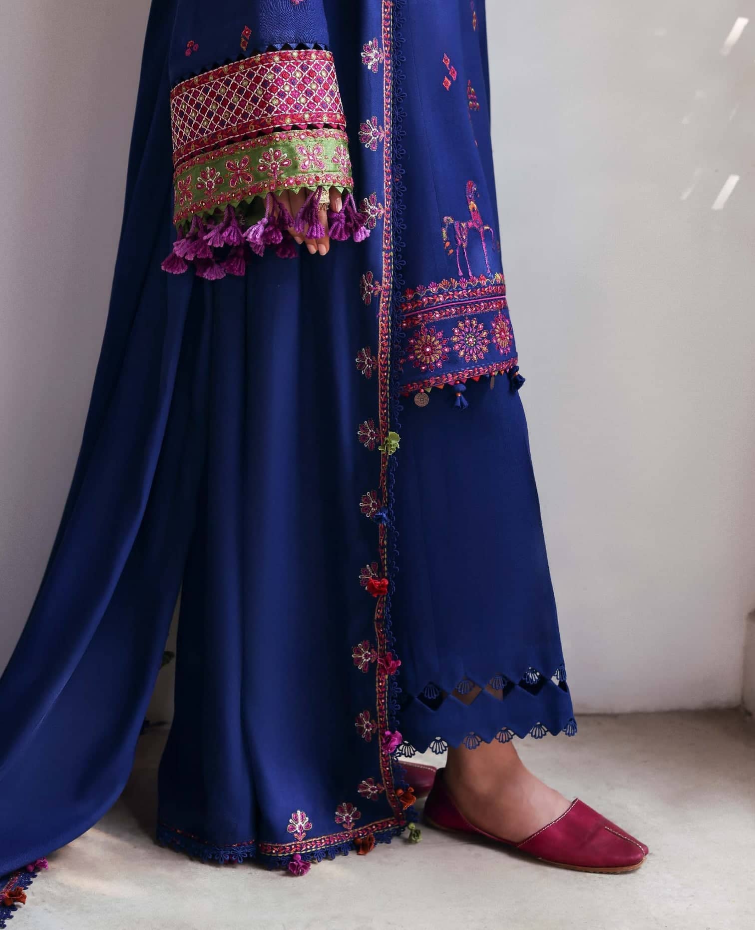 Republic Womens wear Winter Pakistani Suit Republic Womens Wear Amaris/Winter/Maris/Blue/Karandi