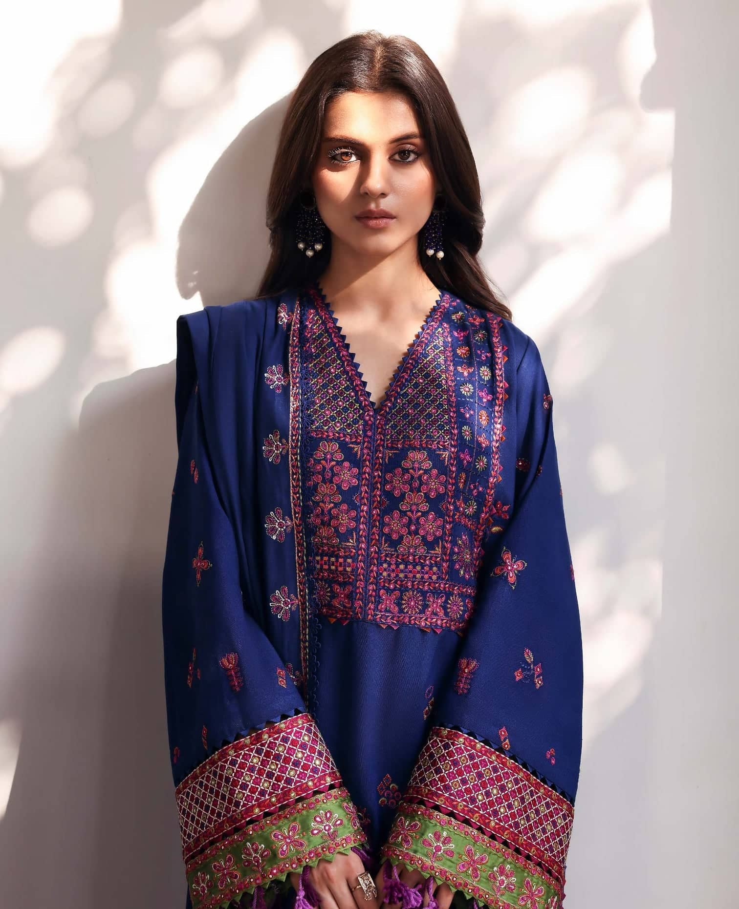 Republic Womens wear Winter Pakistani Suit Republic Womens Wear Amaris/Winter/Maris/Blue/Karandi