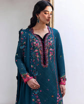 Republic Womens wear Winter Pakistani Suit Republic Womens Wear Amaris/Winter/Teal/Khaddar