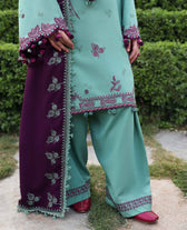 Republic Womens wear Winter Pakistani Suit Republic Womens Wear Amaris/Winter/Virella/Mint Green/Karandi
