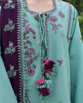 Republic Womens wear Winter Pakistani Suit Republic Womens Wear Amaris/Winter/Virella/Mint Green/Karandi