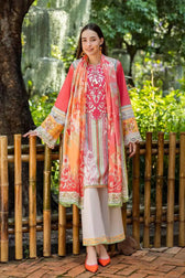 Roheenaz Ethereal Blooms/Roselle/Silk Dupatta