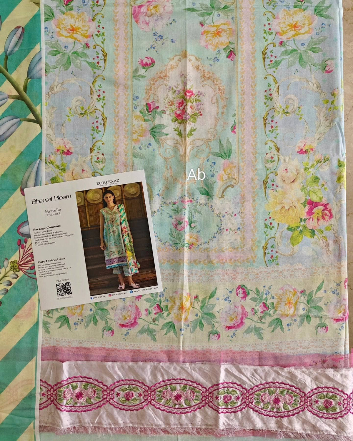 Open Pic/Roheenaz Ethereal Blooms/Mistelle/Silk Dupatta