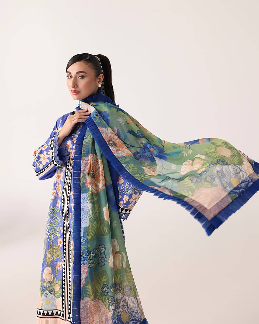 Roheenaz Rosette Lawn/Breeze Of Dawn/Silk Dupatta