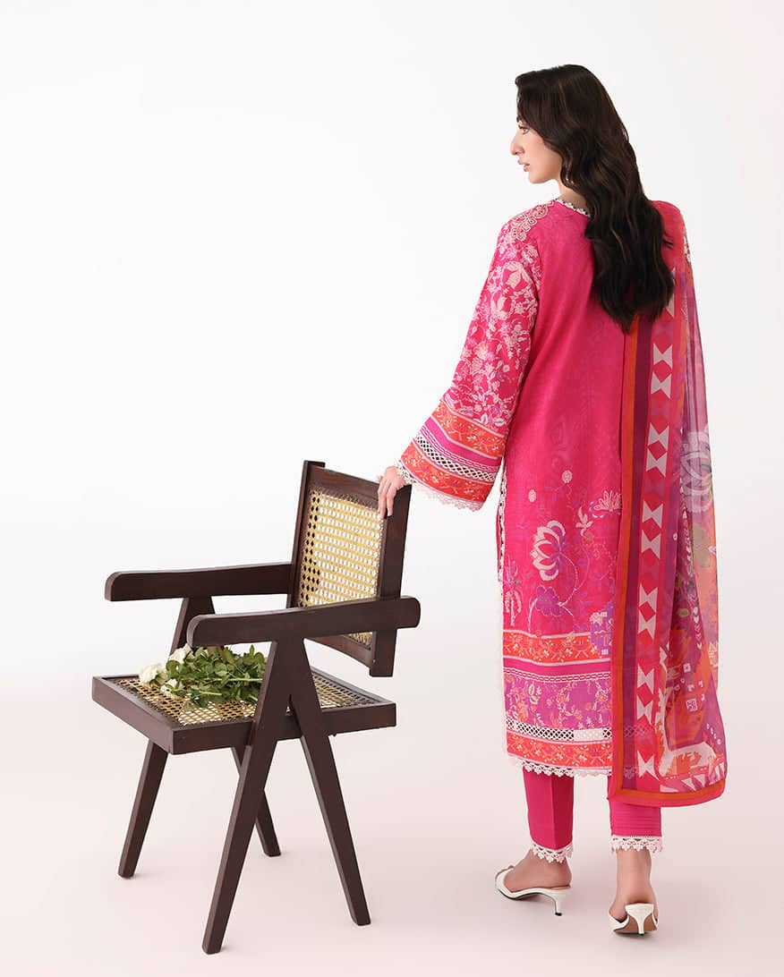 Restocked/Roheenaz Rosette Lawn/Lumina/Silk Dupatta