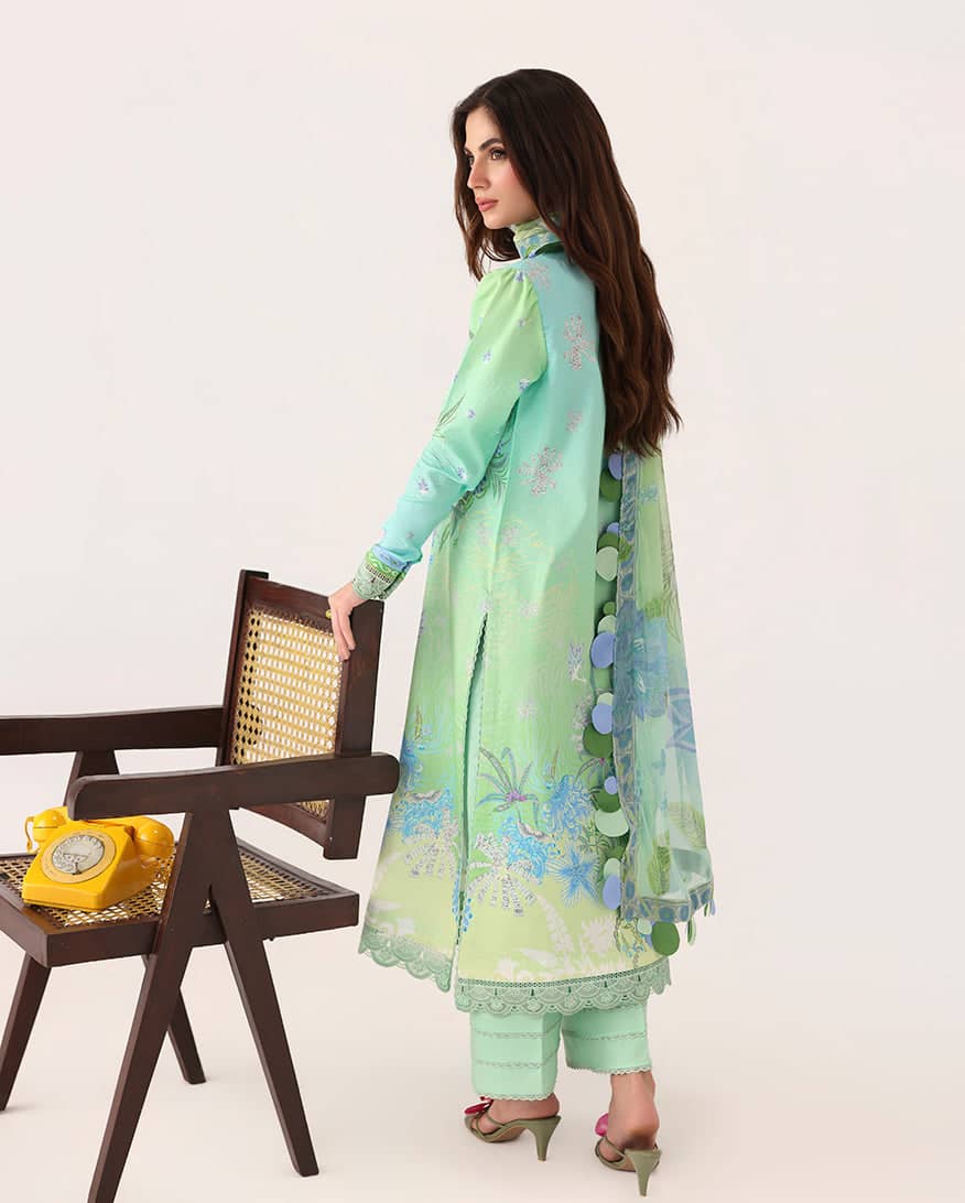 Roheenaz Rosette Lawn/Morning Dew/Chiffon Dupatta
