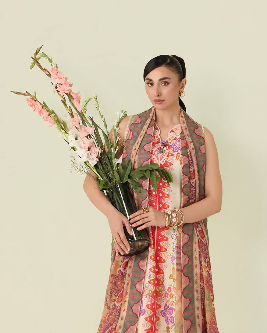 Roheenaz Rosette Lawn/Pastel Symphony/Silk Dupatta