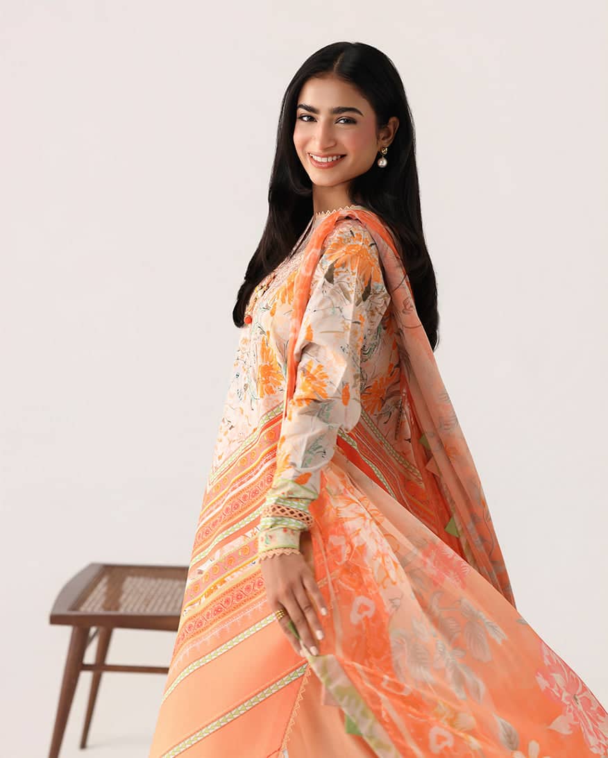 Roheenaz Rosette Lawn/Whispering Wind/Chiffon Dupatta