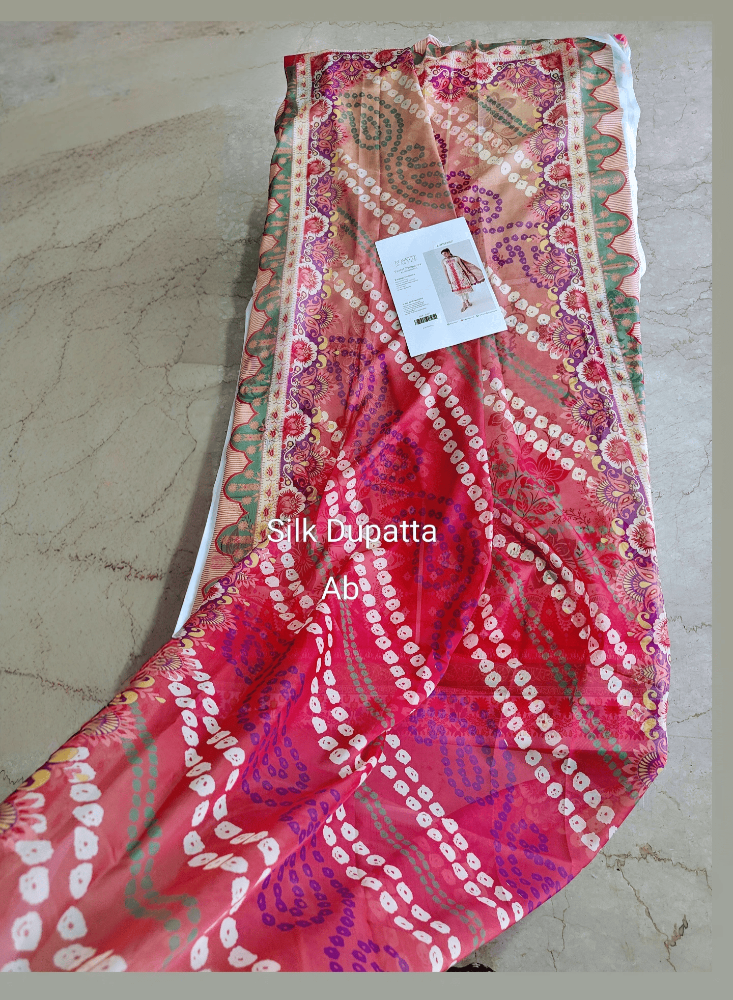 Open Pic/Roheenaz Rosette Lawn/Pastel Symphony/Silk DupattaDew/Chiffon Dupatta