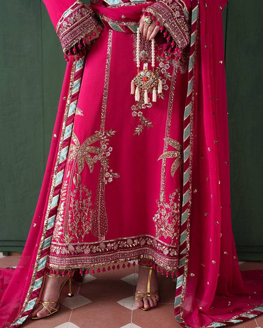Roheenaz Mah E Noor Silk/Mahveen/Fuchsia Pink