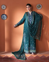 Roheenaz Mah E Noor Silk/Nayyara/Bottle Green