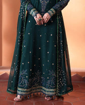 Roheenaz Mah E Noor Silk/Nayyara/Bottle Green