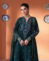 Roheenaz Mah E Noor Silk/Nayyara/Bottle Green