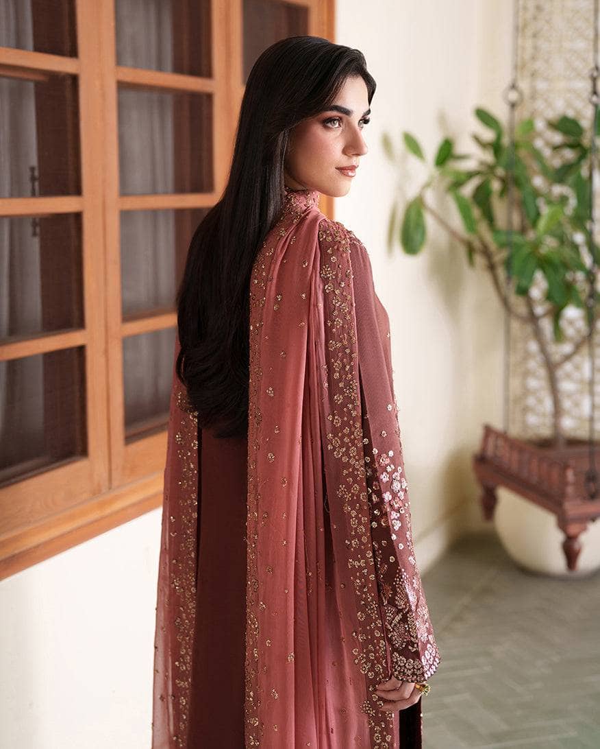 Roheenaz Mah E Noor Silk/Zarnish/Brown