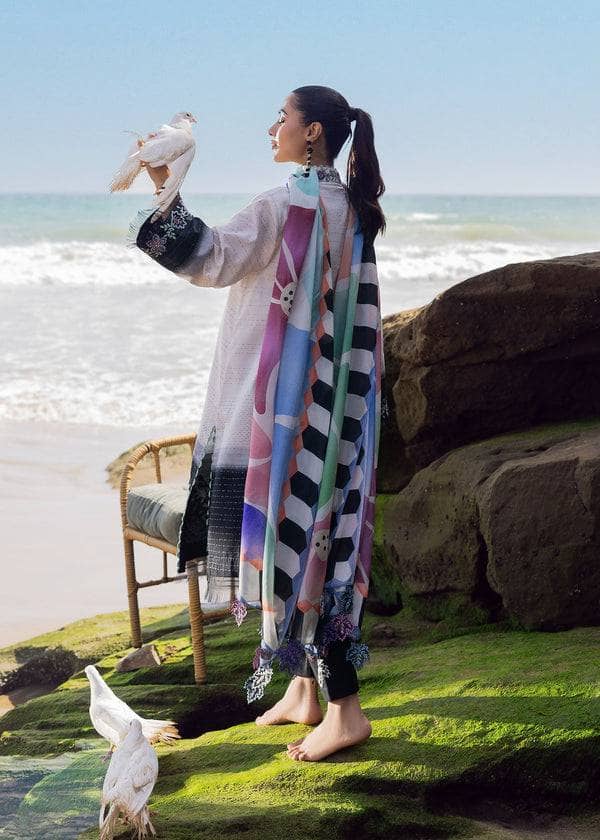 Restocked/Sadaf Fawad Khan Siraa Lawn/Kantha Rose