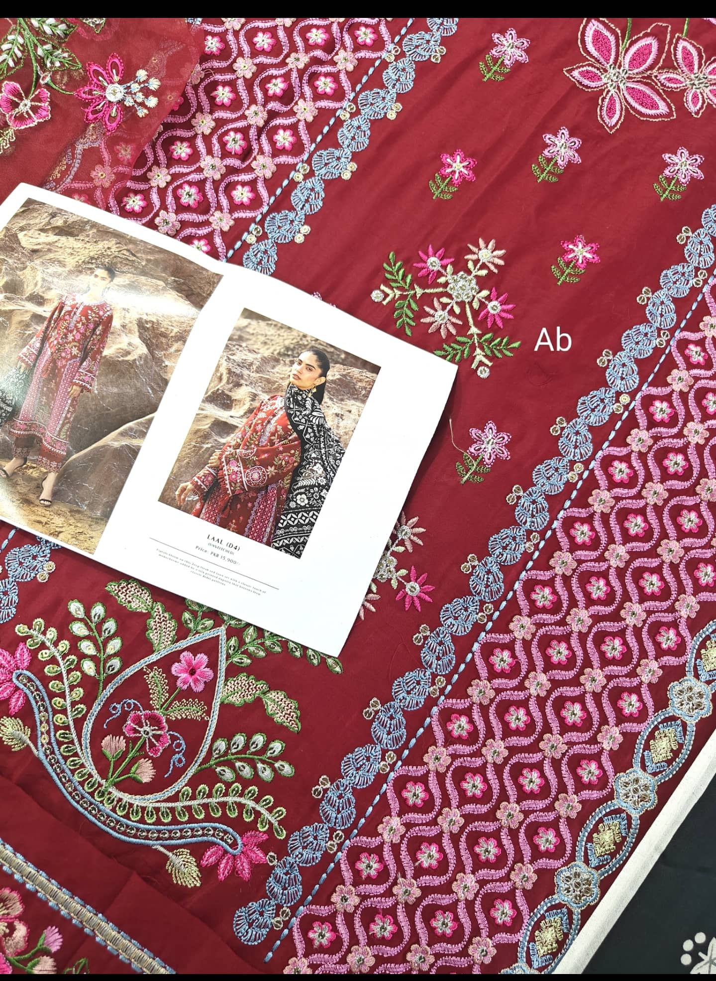 Open Pic/Sadaf Fawad Khan Siraa Lawn 26/Laal