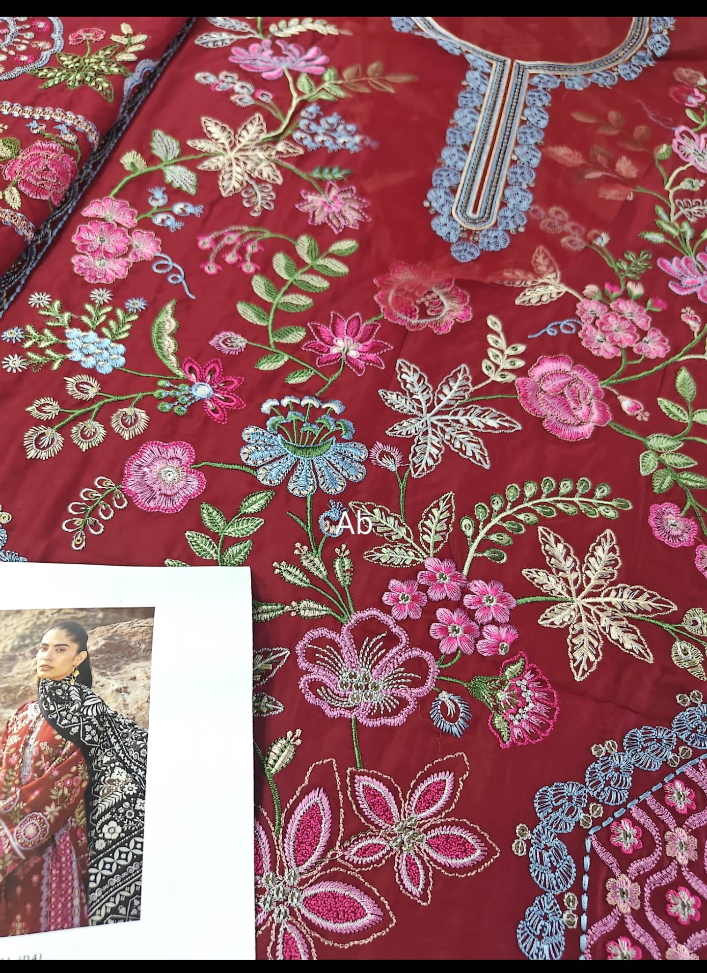 Open Pic/Sadaf Fawad Khan Siraa Lawn 26/Laal