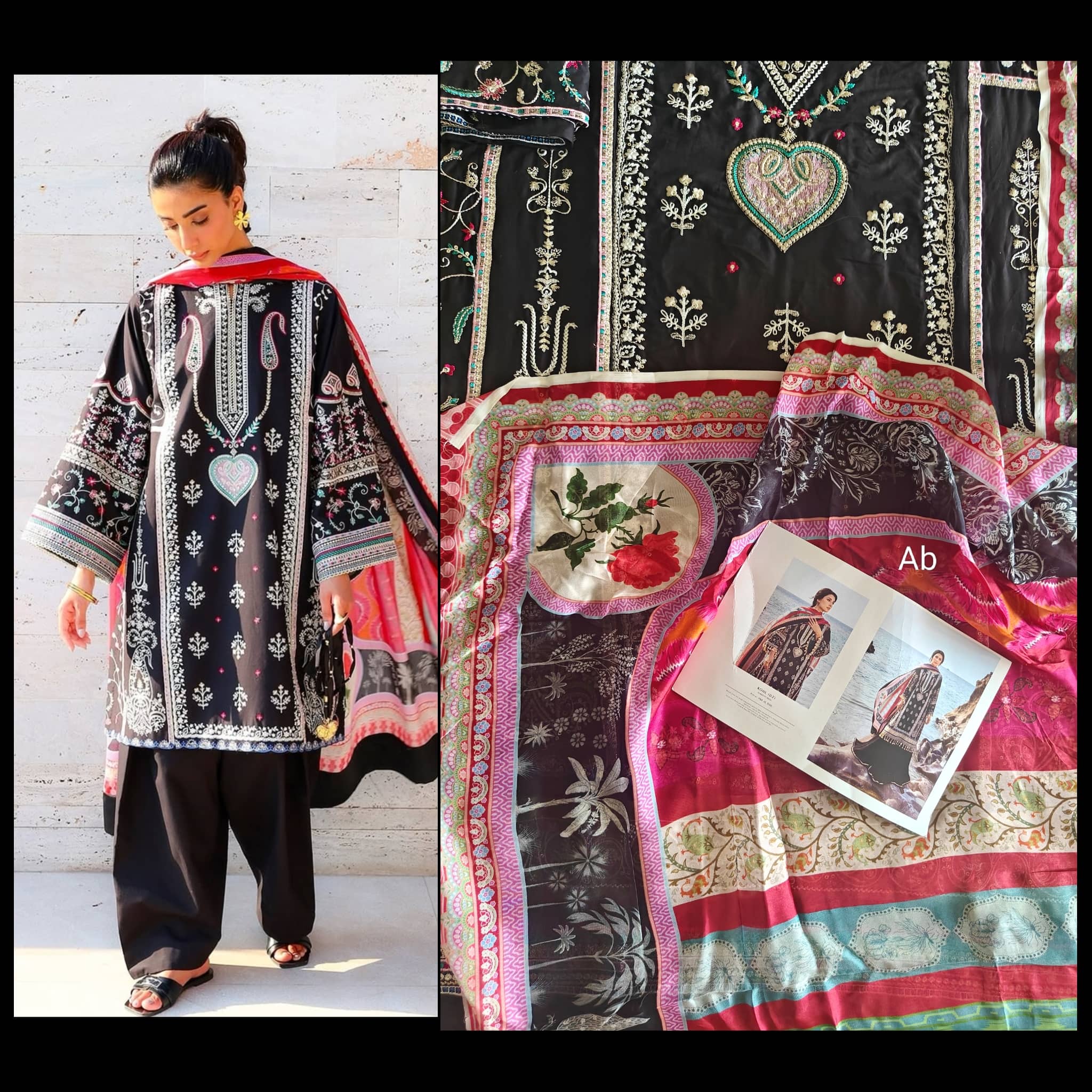 Open Pic/Sale‼️Sadaf Fawad Khan Siraa Lawn 26/Kohl