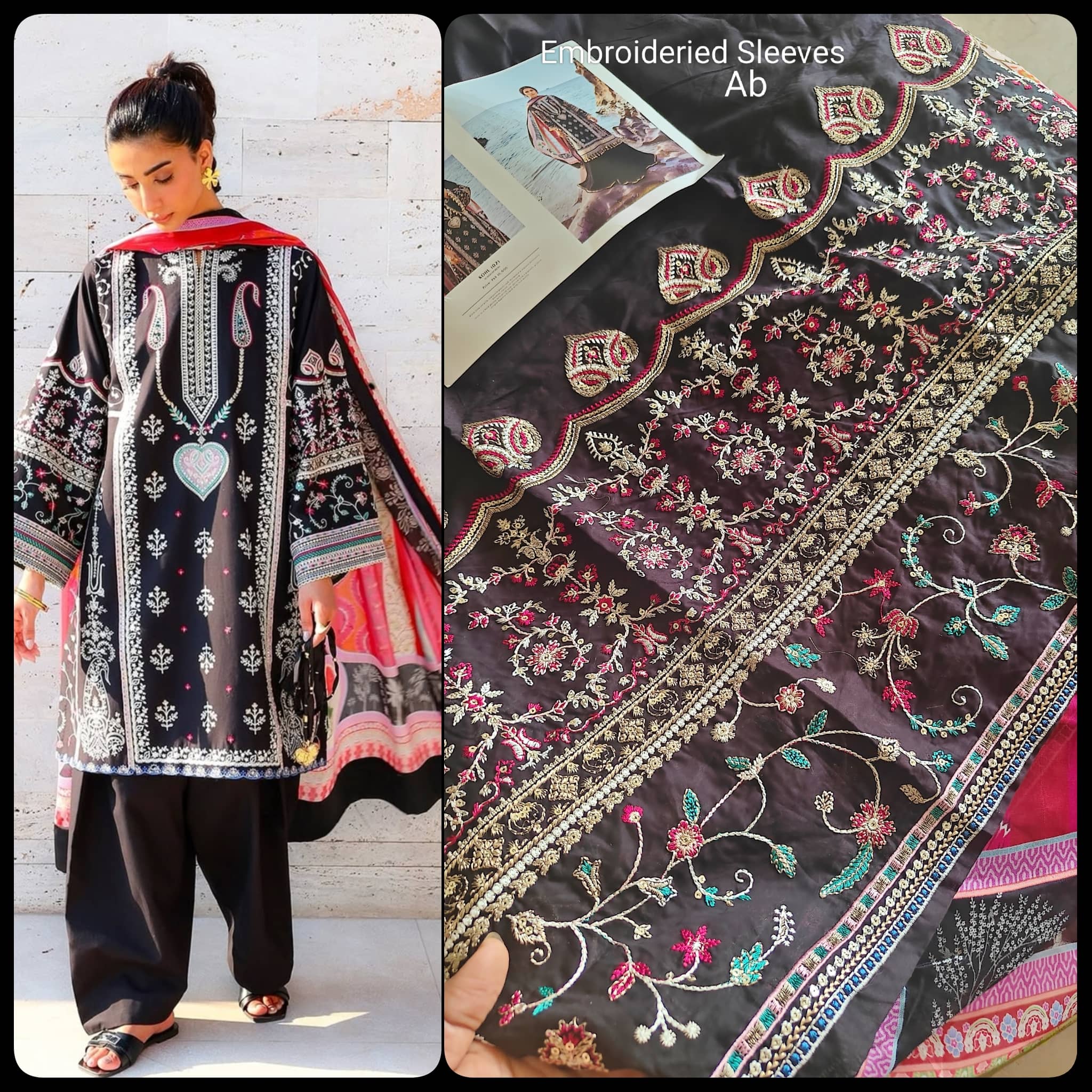 Open Pic/Sale‼️Sadaf Fawad Khan Siraa Lawn 26/Kohl