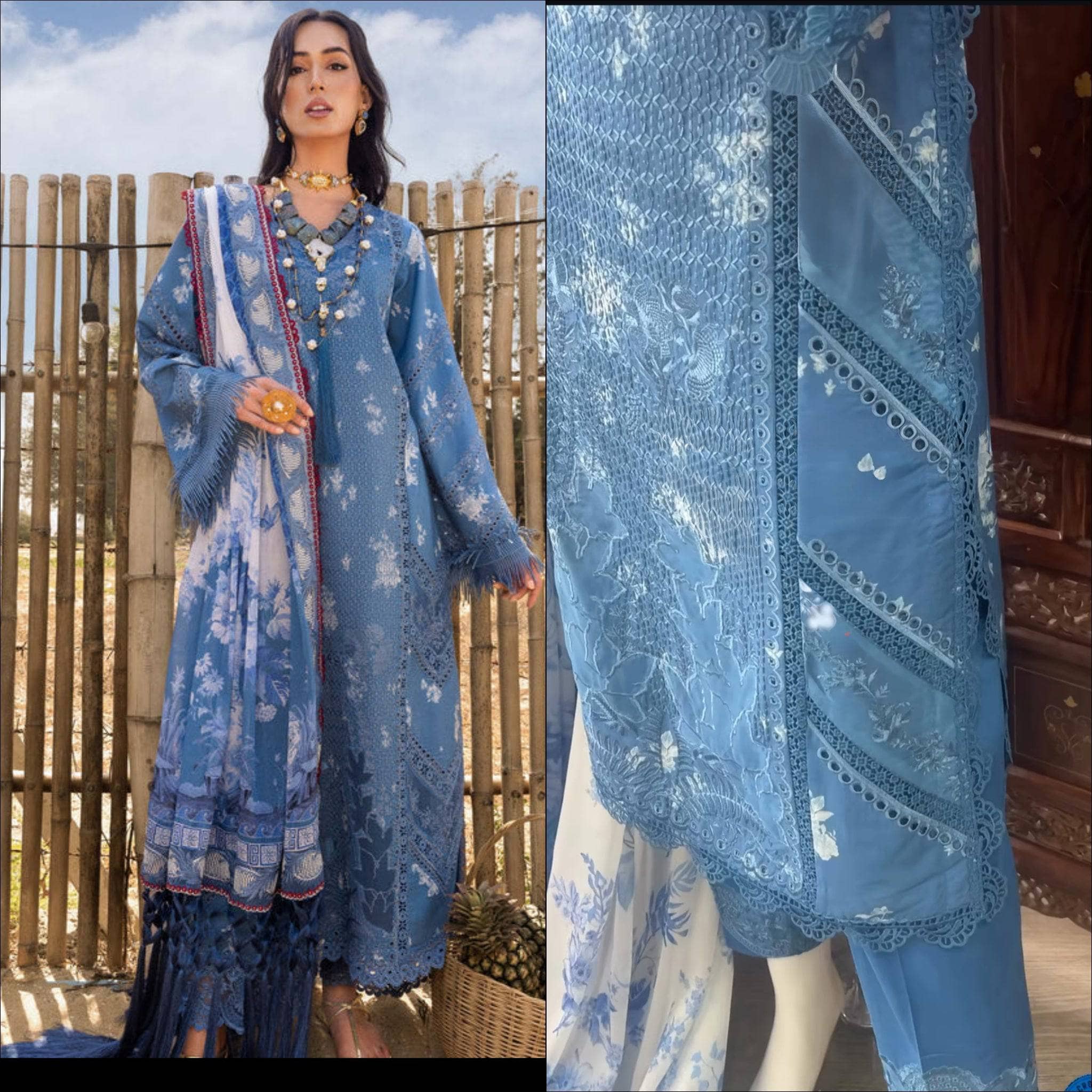 Stitched Look of Unstitched Saira Shakira Lawn 25/Cecil A/Size - XL L M S
