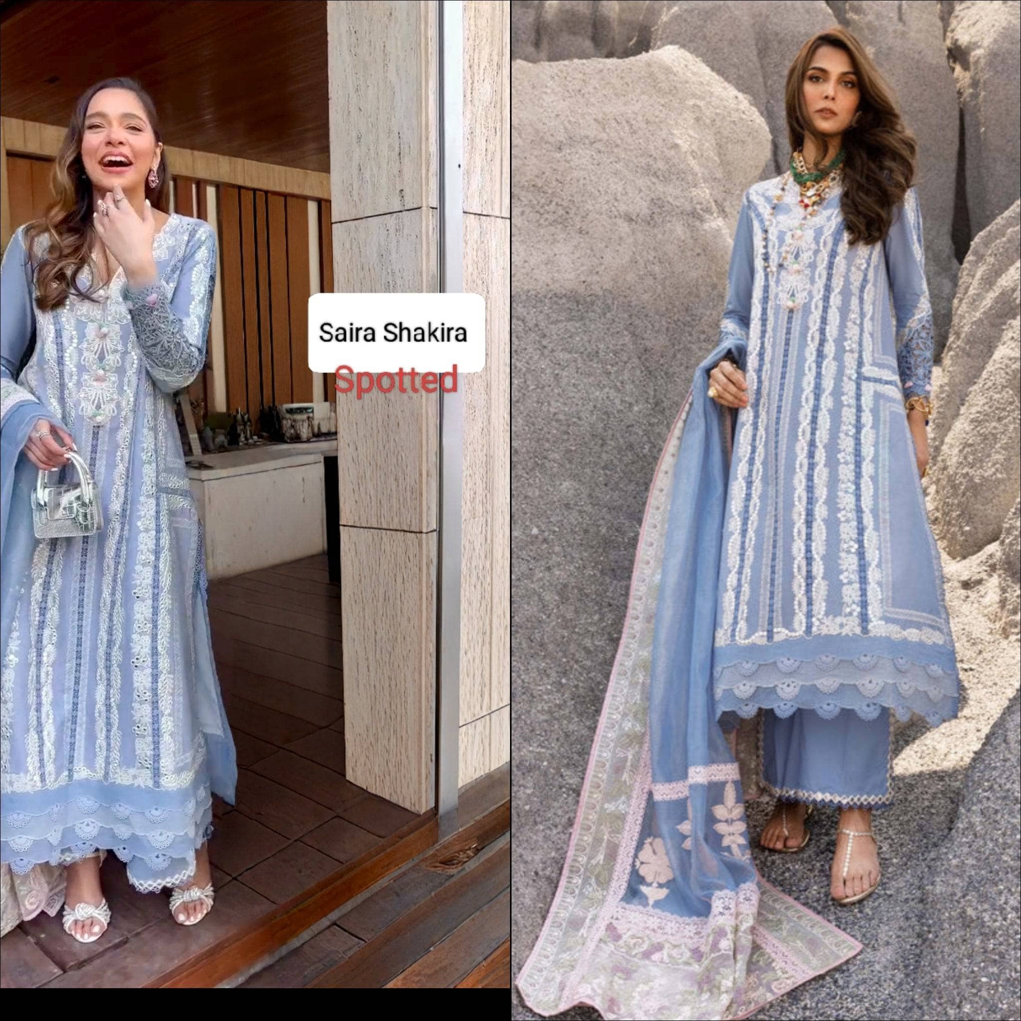Spotted in Saira Shakira Lawn 25/NADINE-A/Periwinkle