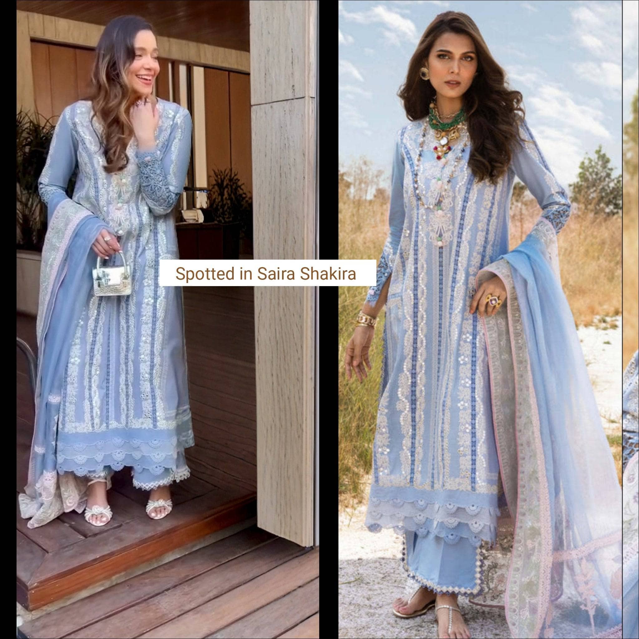 Spotted in Saira Shakira Lawn 25/NADINE-A/Periwinkle