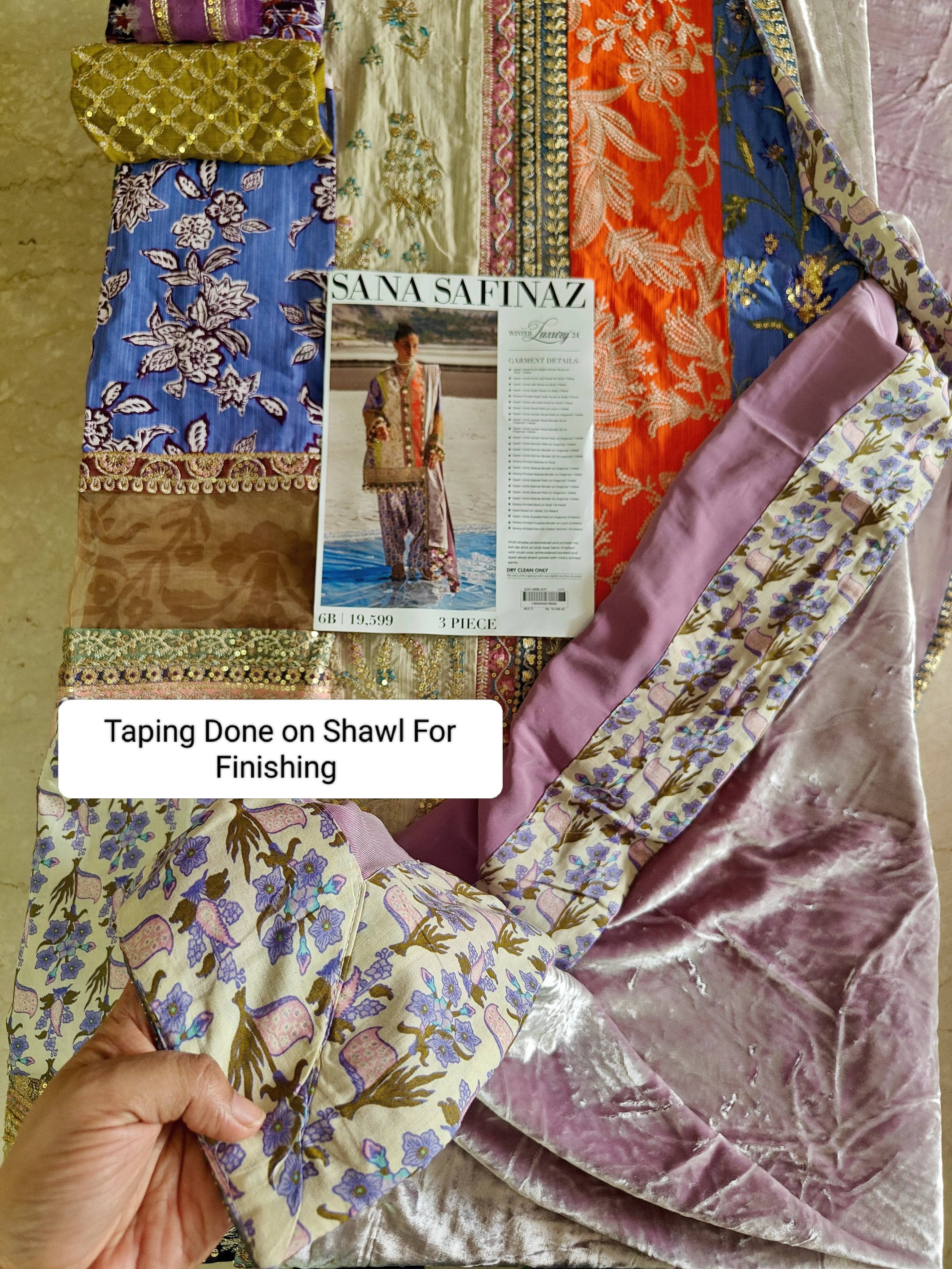 Semi Stitched/Sana Safinaz Winter/Velvet Shawl/6 B