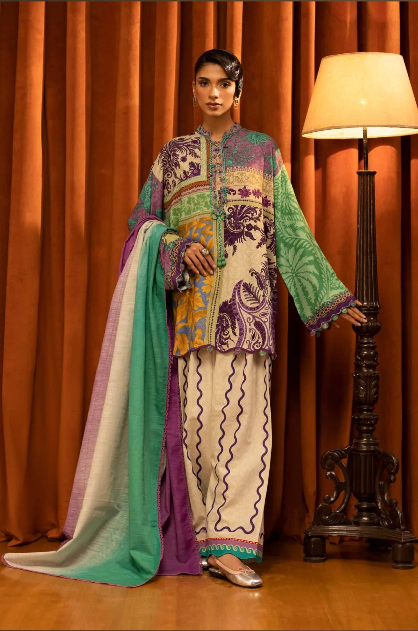 Sana Safinaz Luxury Winter Collection Sana Safinaz Muzlin Winter 25/18 B