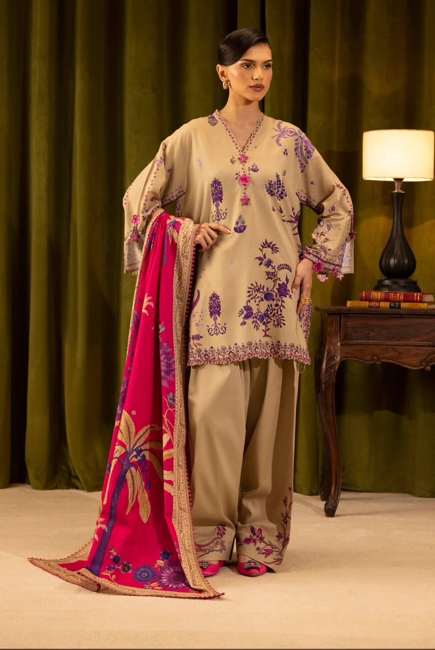 Sana Safinaz Luxury Winter Collection Sana Safinaz Muzlin Winter 25/19A