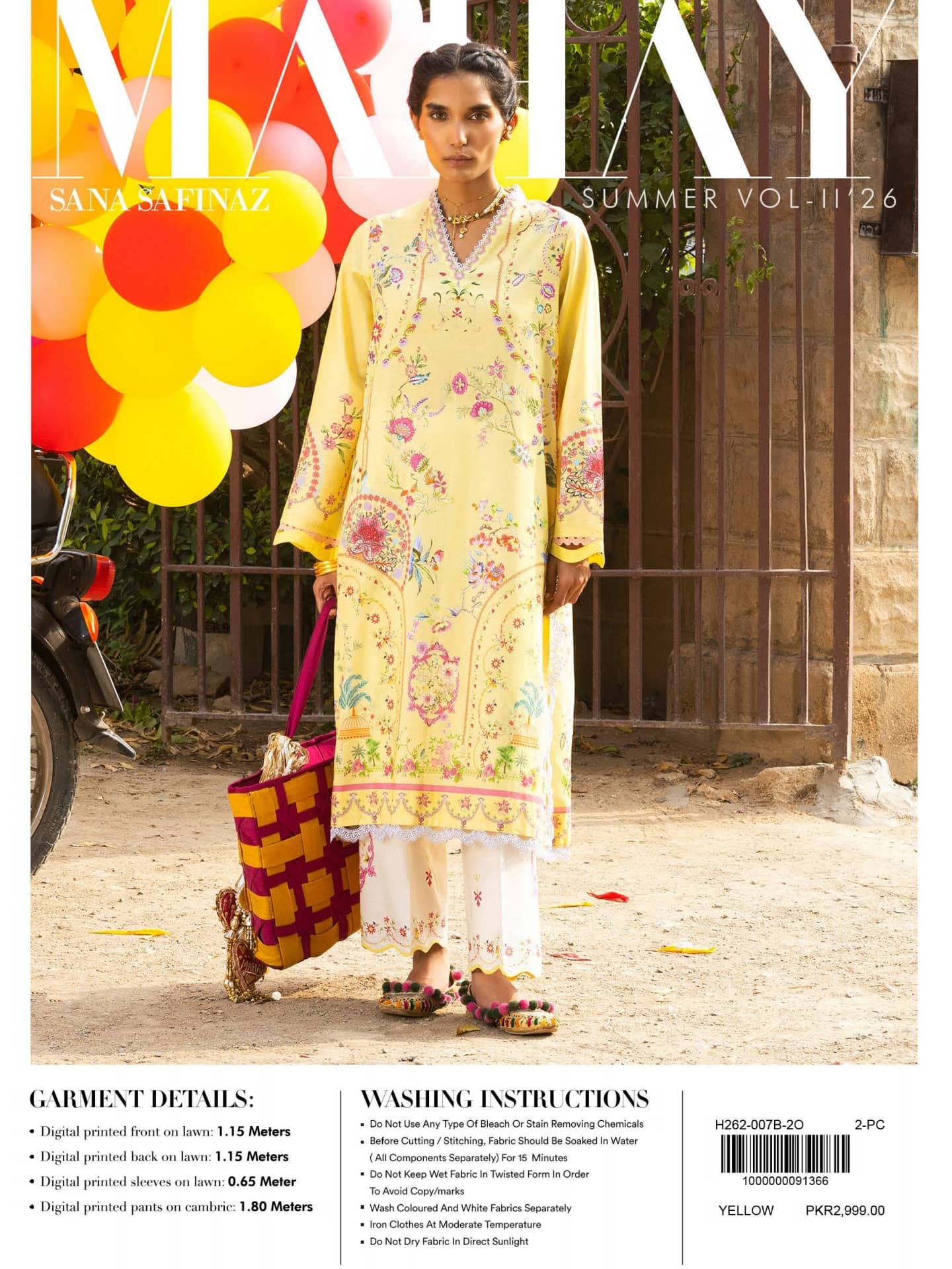 Sana Safinaz Mahay 26/Vol2/7B/Shirt Bottom Set