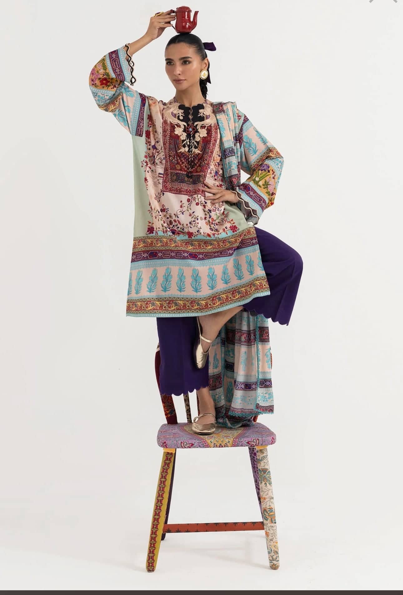 Sana Safinaz Mahay Luxury Lawn Brands Sana Safinaz Mahay Winter 25/Linen Suit/1A