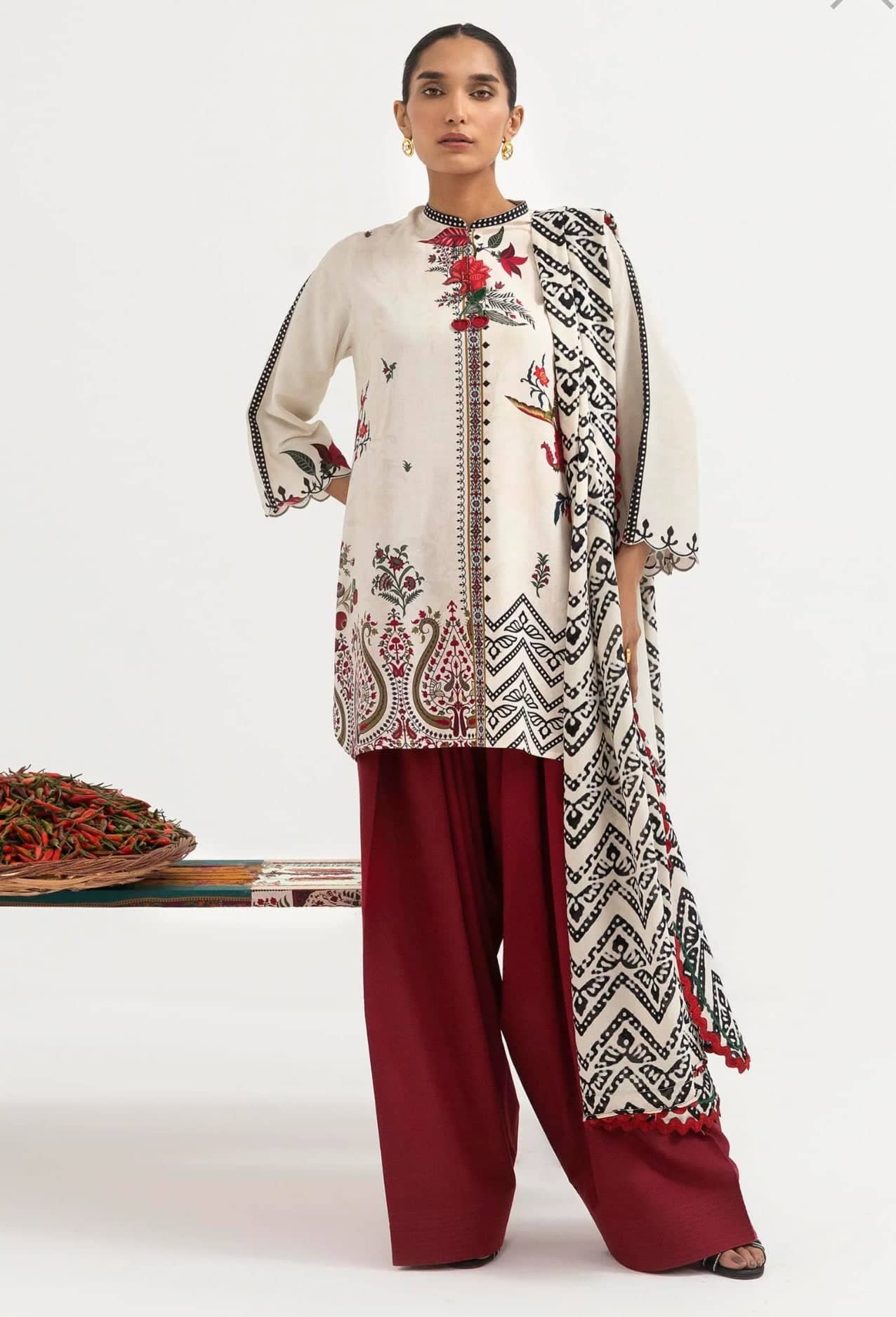 Sana Safinaz Mahay Luxury Winter Brands Restocked/Sana Safinaz Mahay Winter 25/Linen Suit/4A