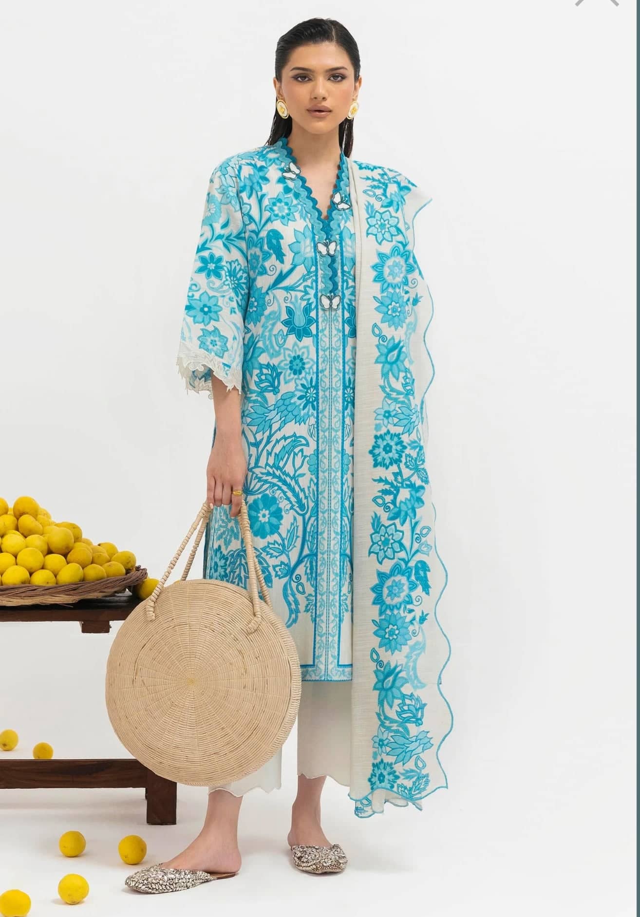 Sana Safinaz Mahay Luxury Winter Brands Sana Safinaz Mahay Winter 25/Slub Linen/2B/Shirt Dupatta Set