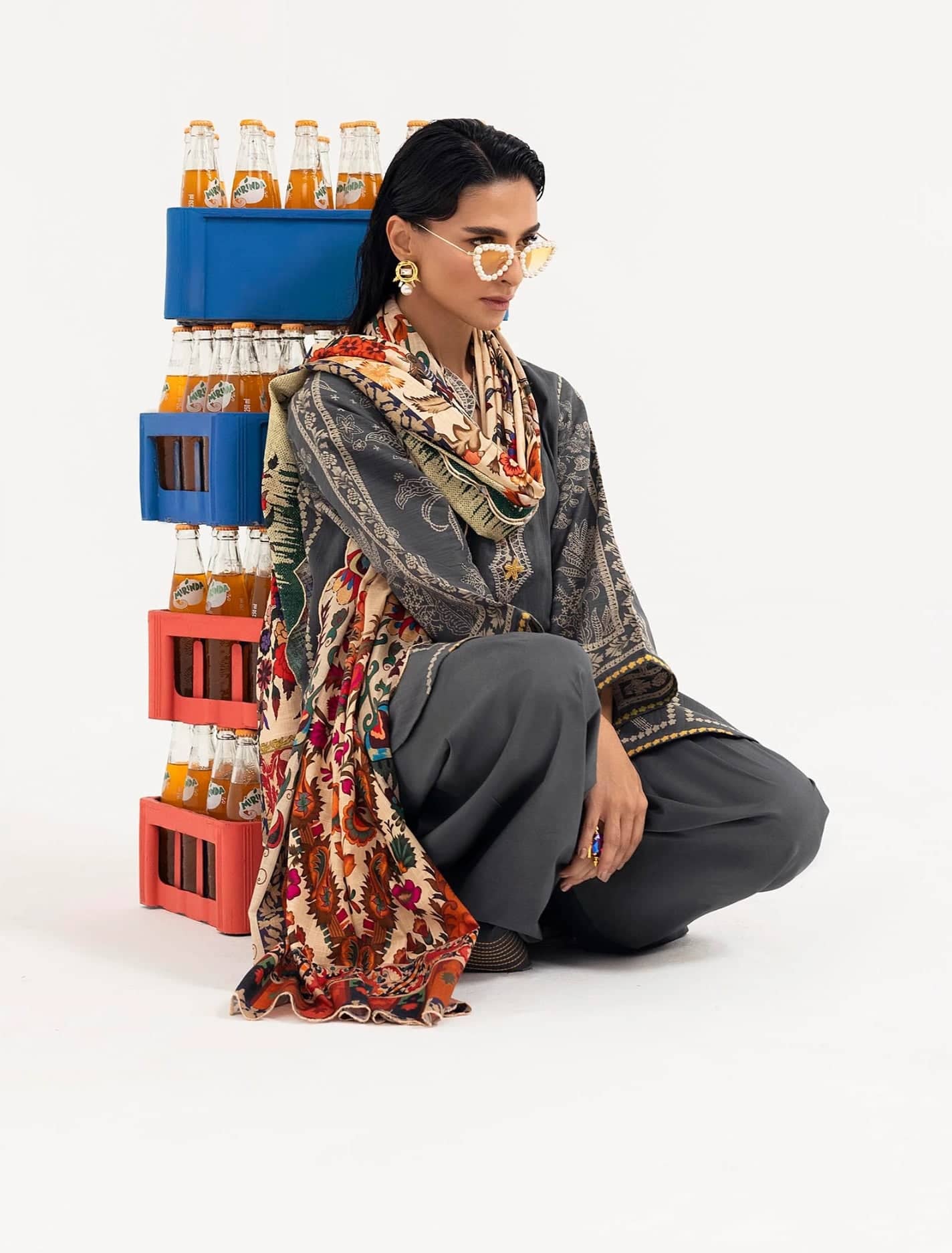 Sana Safinaz Mahay Luxury Winter Brands Sana Safinaz Mahay Winter 25/Slub Linen Suit/5A