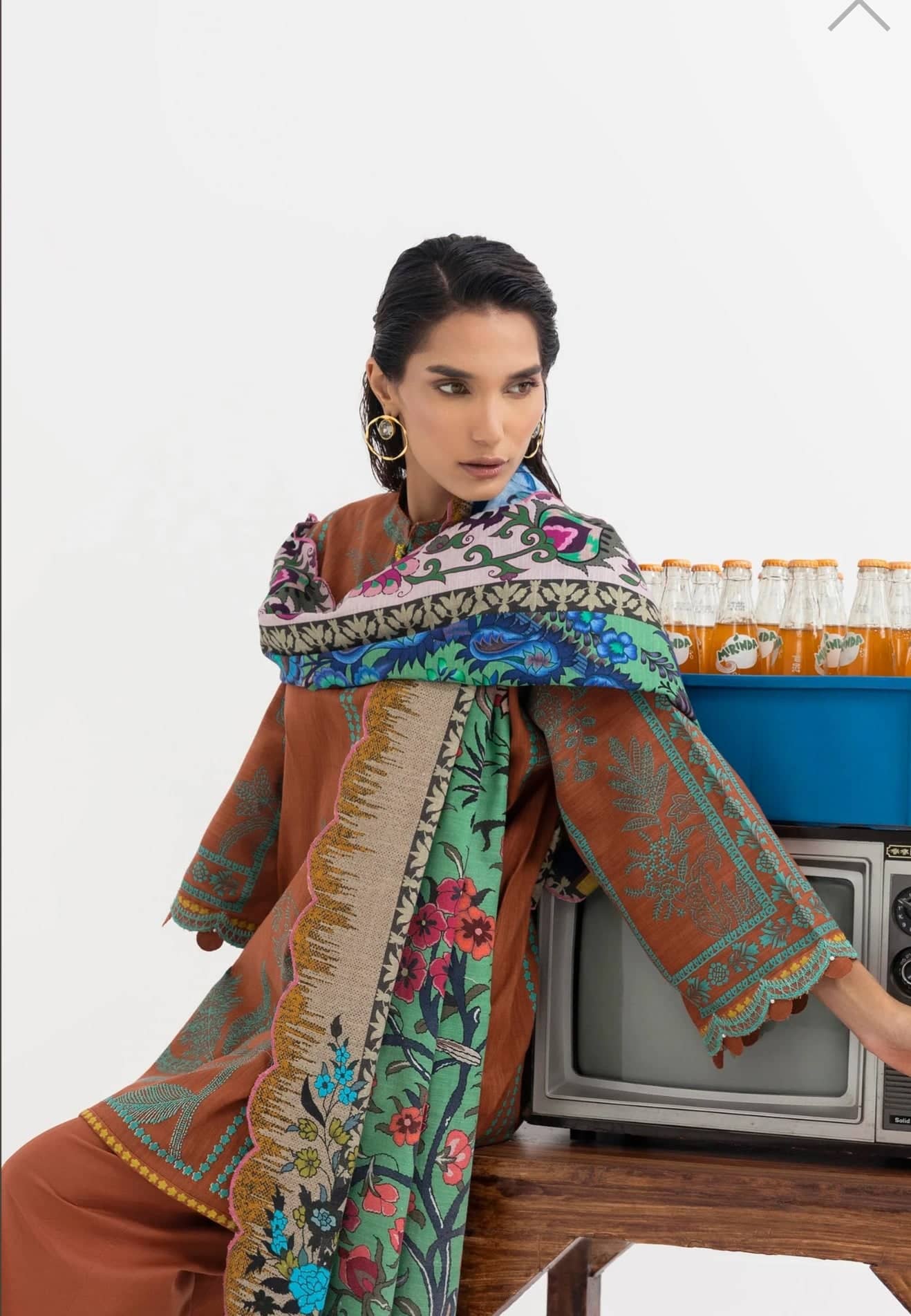 Sana Safinaz Mahay Luxury Winter Brands Sana Safinaz Mahay Winter 25/Slub Linen Suit/5B